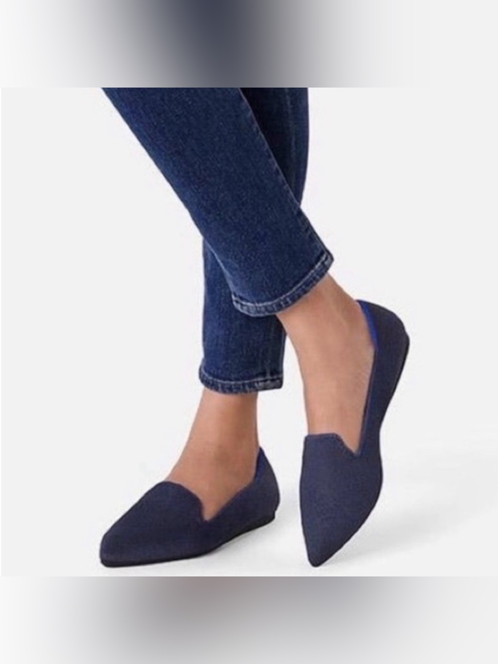 Rothy's The Point - Blue Halo Loafers / Slip On Shoes SZ 9.5 Euc